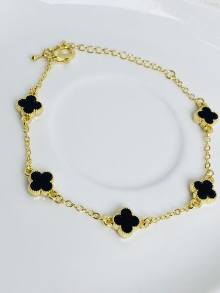 Pulsera Van Cleff Negros Pequeño
