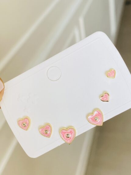 Set Topos Corazón Chip Rosa