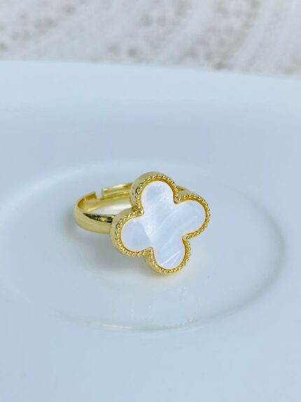 Anillo Trébol Blanco