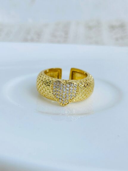 Anillo Milán Corazón Circonado