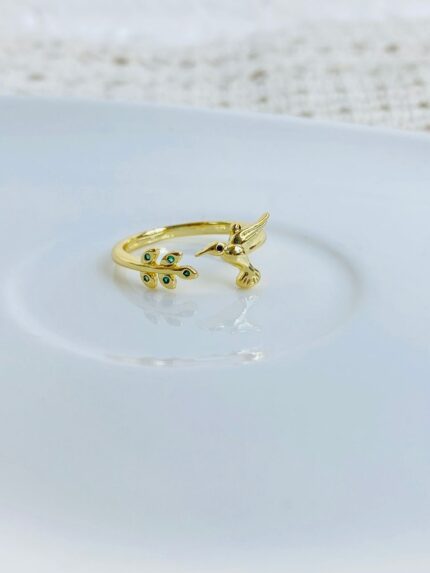 Anillo Hoja Colibrí
