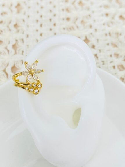 Earcuff Flor Cristalina