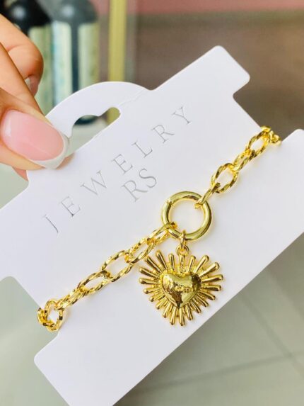 Pulsera Cadeneta Corazón Mamá