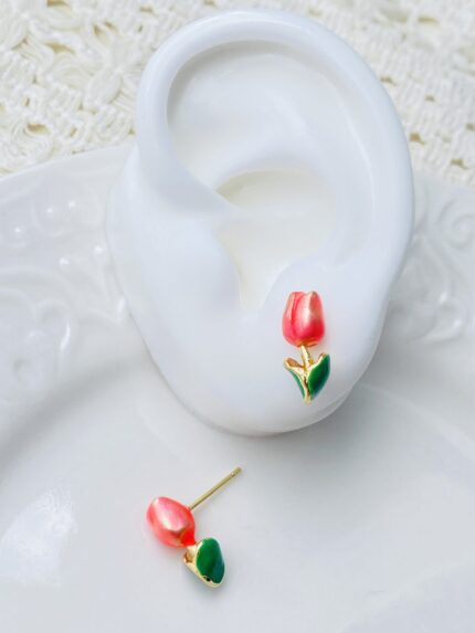 Arete Tulipán Rosa