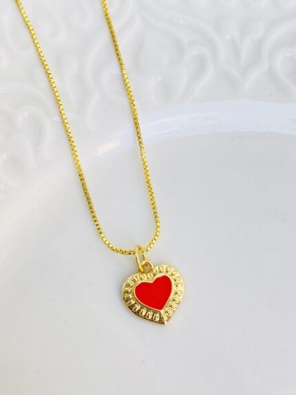 Cadena Corazón Rojo Mash