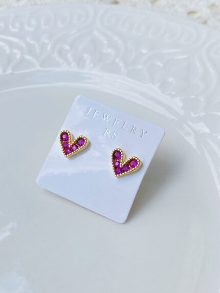 Topo Mini Corazón Fucsia