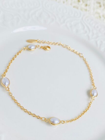 Tobillera Ovalos Blancos