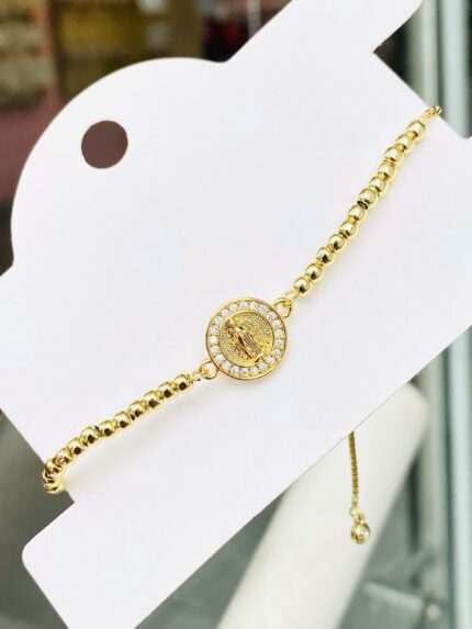 Pulsera Balines Placa Virgencita