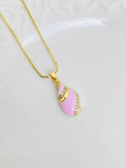 Cadena Concha De Mar Rosa