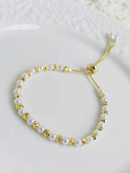 Pulsera Balin Combinada Tallada Pequeña