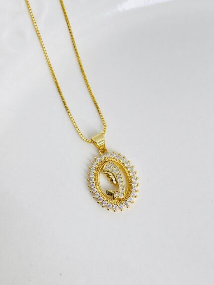 Cadena Virgen En Oracion Cristal
