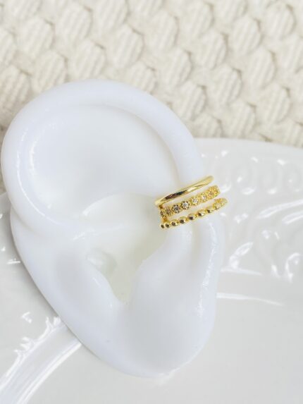 Earcuff Triple Circones Puntos