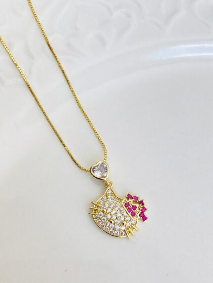 Cadena Carita Hello kitty