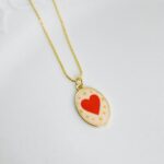 Cadena placa corazón