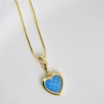 Cadena corazón azul