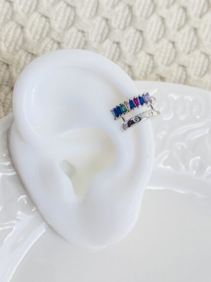 Earcuff Plateado Colores