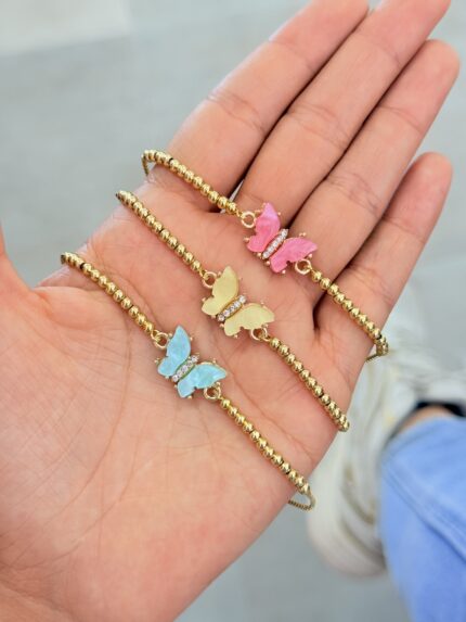 Pulsera Mariposas Pastel