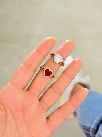 Anillo Corazones Cristalino