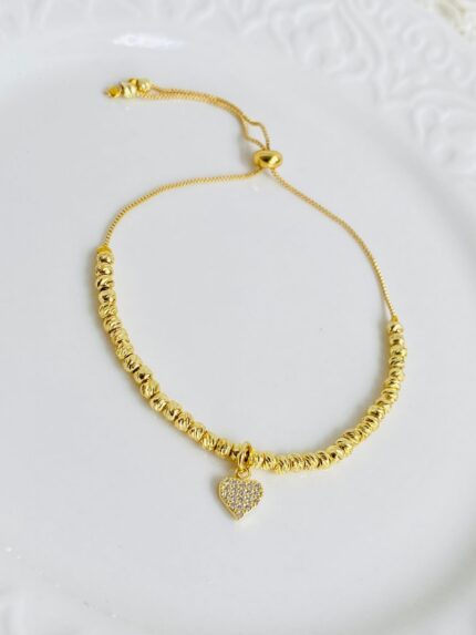 Pulsera Balines Tallado Corazón