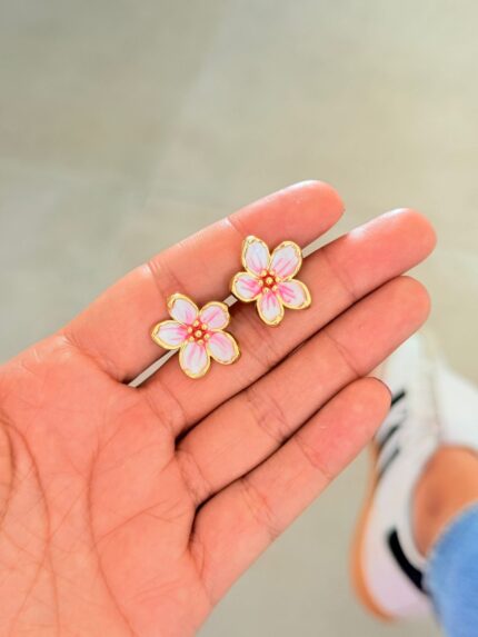 Arete Flor Chic Rosa