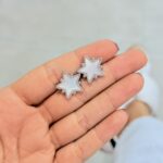 Aretes estrella plateada