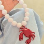 Collar Cangrejo Blanco-Rojo