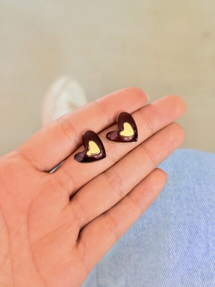 Maxi aretes Cora Vinotinto