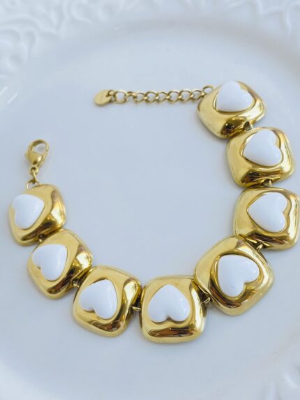 Pulsera Cuadros Corazones