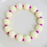 Pulsera Chicle Beige Fucsia