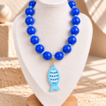 Collar Chicle Azul Pececito