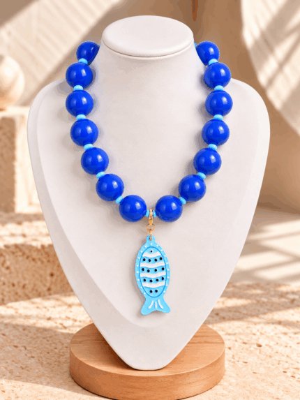 Collar Chicle Azul Pececito