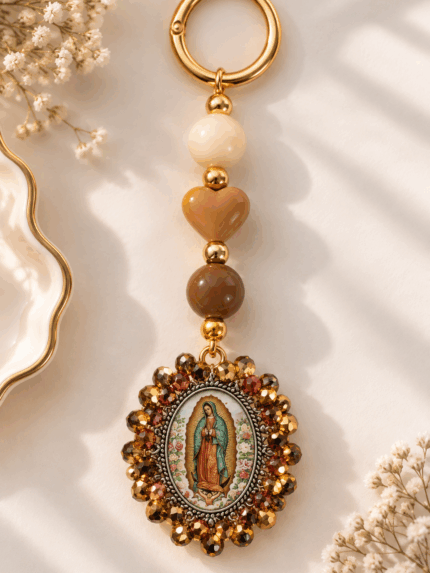 Llavero Virgen de guadalupe - Ambar