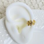Earcuff Hojas Cristales