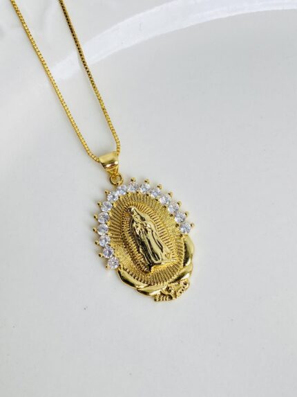 Cadena Virgen Placa grande
