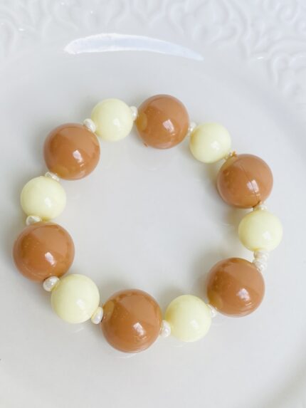 Pulsera Chicle Beige-Cafe  Combinada