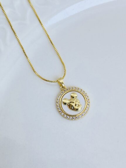 Cadena Placa Mickey Mouse