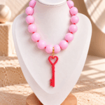 Collar Chicle Rosado Llave Amor