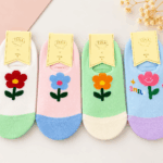 Medias Tobilleras Florecitas Pastel