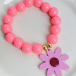 Pulsera Chicle Fuscia Margarita Rosada