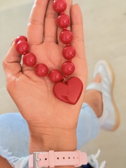 Collar chicle Rojo Corazon Rojo