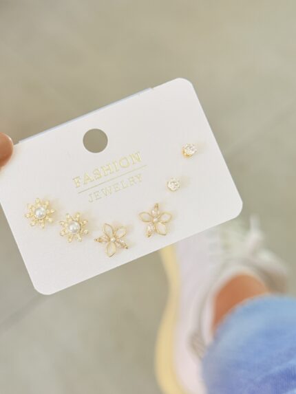 Set x 3 Flores Beige