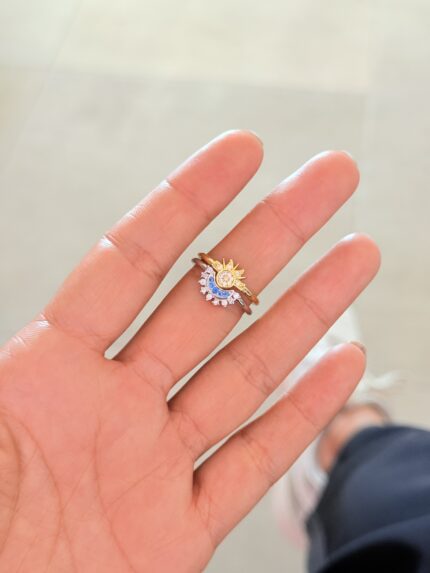 Anillo dúo sol y luna