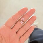 Anillo doble flor rosa