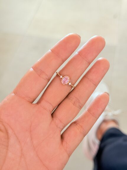 Anillo circon rosa