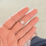 Anillo circón rectangular