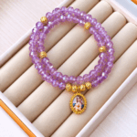 Pulsera Rosario Lila Inmaculado Corazon de Maria