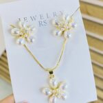 Set de Rodio Flor Perla
