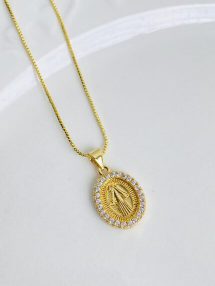 Cadena Virgen Milagrosa ovalada Circones