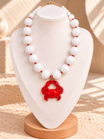 Collar Chicle Cangrejo Rojo