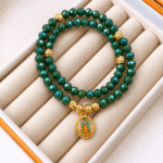 Pulsera Rosario Verde Virgen de Guadalupe